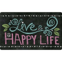Toland Home Garden 800183 Happy Life Chalkboard Funny Door Mat 18x30 Inc... - £34.36 GBP