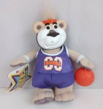 1999 Basketball Bubba Talking 8&quot; Plush Bear Rubber Face With Tags Works (B) - £11.58 GBP
