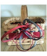 Vintage 2002 Small Woven Basket With Bow &amp; Bell 7x4&quot; - €9,94 EUR