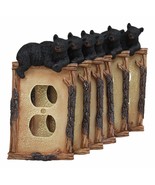 Ebros Set of 6 Rustic Black Bear By Twigs Double Outlet Wall Light Cover... - $77.16 CAD