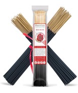 Red Rose Incense Sticks 11 1 Bundle 85 to 100 Set  Smooth Clean Long Bur... - $19.99