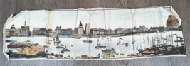 Paint on Silk Bund Harbour Shanghai Skyline Panorama 27&quot; Estate Find Col... - £387.64 GBP