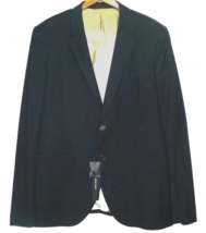 Gazzarrini Black Men&#39;s Solid 2 Buttons Italy Jacket Blazer Size US 44 EU 54 - £96.87 GBP
