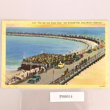 Vintage 1942 Linen Postcard Spit &amp; Argue Club Rainbow Pier Long Beach Ca... - $14.92