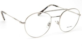 New Miu Miu Vmu 51R 1BC-1O1 Silver Eyeglasses 52-20-140mm B49mm Italy - £111.11 GBP