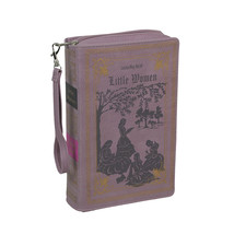 Lavender Vinyl Little Women Book Handbag Shaped Novelty Clutch Purse Cro... - $39.59