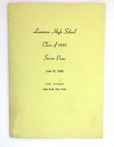 Lawrence High School Class of 1980 Senior Prom Invitation Card NY The Pi... - $45.00