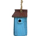 Midwest-CBK  Bird House Resin Christmas Ornament Blue  Brown 2.5 in - £6.26 GBP