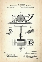 9617.Decoration Poster.Home wall.Room art decor.Edison early phonograph patent - £12.74 GBP+
