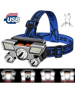 Headlight USB Rechargeable Built-in Battery 5 LED Strong Super Bright He... - $17.82 CAD