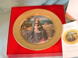 Vintage Numbered 1978 PICKARD CHRISTMAS PLATE Flight into Egypt 23k Gold... - £21.64 GBP