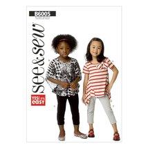 Butterick Patterns B60050A0 Children&#39;s/Girls&#39; Top and Leggings Sewing Te... - £3.93 GBP