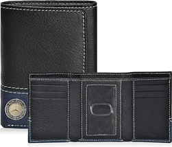 MERCEDES BENZ  Genuine Leather  With  3d Metal  Blue Logo  + Gift Box - £46.28 GBP