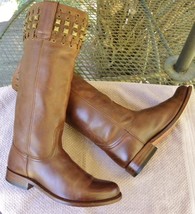 Spain SENDRA Leather Boots-14.5 Tall Brown with Studs &amp; lacing $$ Womens... - $1,767.89 MXN
