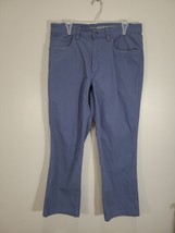 Mens DULUTH Flex Ballroom Khakis Pants 34 x 30 Blue 3% Stretch Cotton Ch... - $28.45
