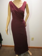 KAREN MILLEN Purple Draped Jersey Gown Dress US2, UK6 Sleeveless Ruched ... - £62.44 GBP