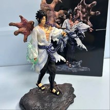 24cm Anime Naruto Tiemu Uchiha Sasuke Action Statue Model Doll Toy - £33.55 GBP