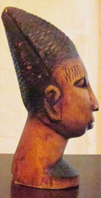 Primary image for Vintage Hand Carved African Ebony Wood "Woman Head Bust Statue" Sculpture Woman 