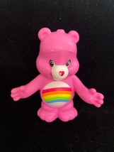 2017 Burger King Fun Meal Care Bears Pink Cheer Bear 4&quot; Tall Cake Topper - $112.71 MXN