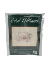 Elsa Williams Counted Cross Stich Kit "Cuddled Kitten" Judy Gibson Craft Kit Cat - $42.56