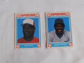 2 - 1989   Cereal Superstars Baseball Cards  #2 Andre Dawson #6 Tim Raines - £2.39 GBP