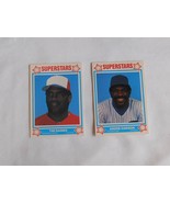 2 - 1989   Cereal Superstars Baseball Cards  #2 Andre Dawson #6 Tim Raines - £2.35 GBP