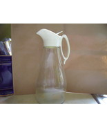 Log Cabin Syrup Glass Pitcher with Plastic Lid/Spout/Handle - $41.62 CAD