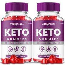 2 Pack VitazenLabs Keto ACV Gummies Apple Cider Vinegar Max Strength For... - £61.76 GBP