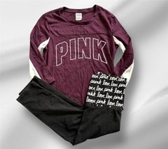 Lot Of 2 Victoria&#39;s Secret PINK Top &amp; Logo Crop Leggings Sz XS - $24.39 CAD