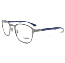 Ray-Ban Eyeglasses Frames RB6357 2878 Silver Blue Round Square Small 48-20-145 - $74.37