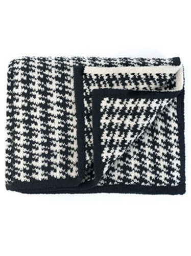 Kashwere Black & Creamy White Houndstooth Throw Blanket - $190.00