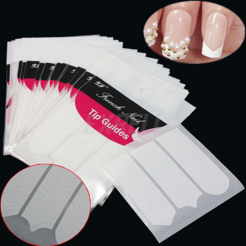 New French Manicure Nail Art Tips Form Guide Sticker Polish DIY - $2.69+