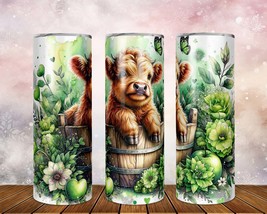 Skinny Tumbler with Straw, 20oz/30oz, Baby Highland Cow, awd-255 - £28.90 GBP+