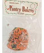 VTG Pantry Bakers Cupcake Cases Halloween Paper Baking Cups NOS 100 Coun... - $13.12