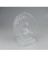 Cristal D&#39;Arques Crystal Peacock Figurine - Elegant Vintage Decor - $31.44