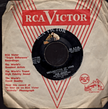 RCA Victor 45 Rpm Record -Bob Jaxon- Declaration Of Love &amp; I&#39;m Hurting Inside - £2.00 GBP