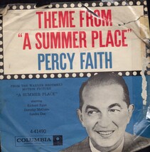 Columbia 45rpm Percy Faith &amp; His Orch.Theme From A Summer Place &amp; Go Go ... - $3.00