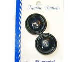 Set of 2 vintage navy blue plastic buttons thumb155 crop