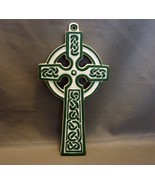  LEFTON Trademark Exclusives Green Ivory CELTIC CROSS WALL CRUCIFIX - $523.55 MXN