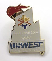 USWEST Proud Sponsor Salt Lake City 2002 USA Olympic Lapel/Hat Pin Badge - £10.15 GBP