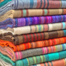 Wholesale Lot Of 10 Soft&amp;Warm Striped Alpaca Wool Blankets Throws 90x65&quot; Ecuador - £399.63 GBP