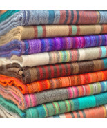 WHOLESALE LOT OF 10 SOFT&amp;WARM STRIPED ALPACA WOOL BLANKETS THROWS 90x65&quot;... - £398.71 GBP