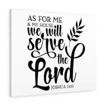  We Will Serve The Lord Joshua 24:15 White Bible Verse Canvas Ch - £60.60 GBP+
