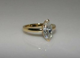2.20Ct Marquesita Corte Diamante Imitación 14K Oro Amarillo Chapado Compromiso - £101.98 GBP