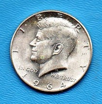 1964 D Kennedy Halfdollar (uncirculated) - Silver - BRILLANT - £19.67 GBP