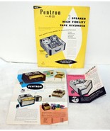 Vintage Pentron HT-225 Tape Recorders Sales Brochures~ 1950&#39;s? - $41.14 CAD