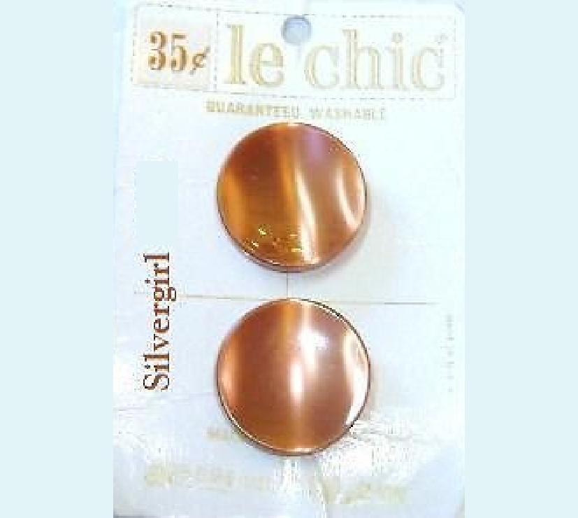 Set of 2 Vintage Plastic Fibre Optic Round Buttons - $3.49