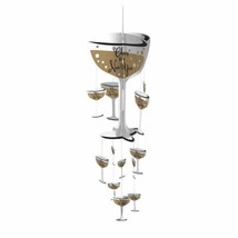 New Year&#39;s Champagne Glasses Jumbo Hanging Decoration Over 3 Ft Long - $10.88