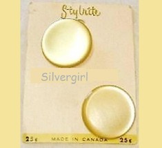Set of 2 Vintage Plastic Shimmery Round Buttons - £2.35 GBP