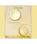 Set of 2 Vintage Plastic Shimmery Round Buttons - £2.41 GBP